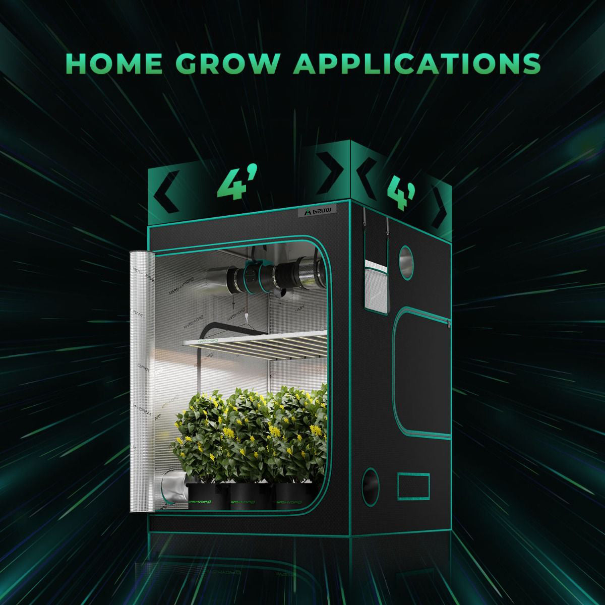 AI Grow 2024 Latest SMART ACE1000 1000W Full Spectrum LED GROW LIGHT for Indoor Plants