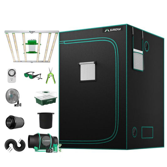 AI Grow 2024 480W ASP480 SAMSUNG LED GROW LIGHT + 4'X4' GROW TENT KITS + 6” IFRESH FULL FAN KITS