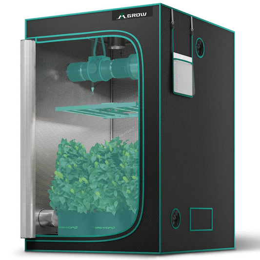 AI Grow HYDROPONIC 4X4 GROW TENT - 48"X48"X80" (120X120X200CM)