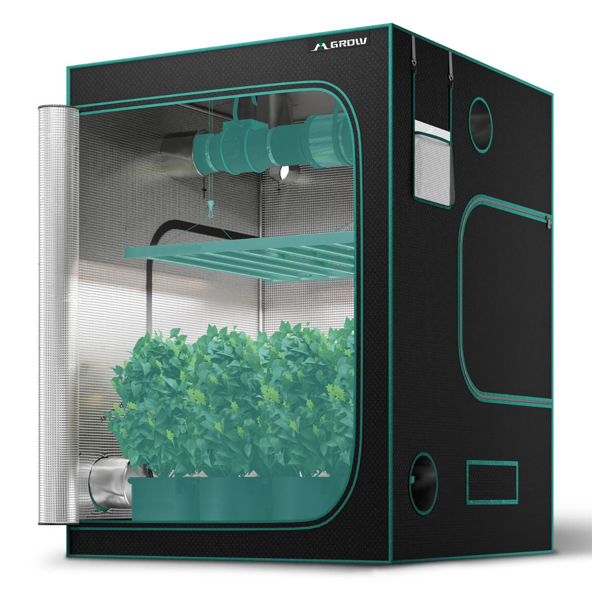 AI Grow HYDROPONIC 5X5 GROW TENT - 60''X60''X80'' (150X150X200CM)